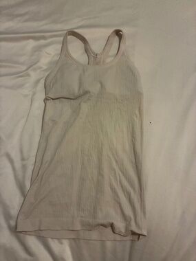 Lululemon White Ebb to Street Tank Top Light Support, B/C Cup